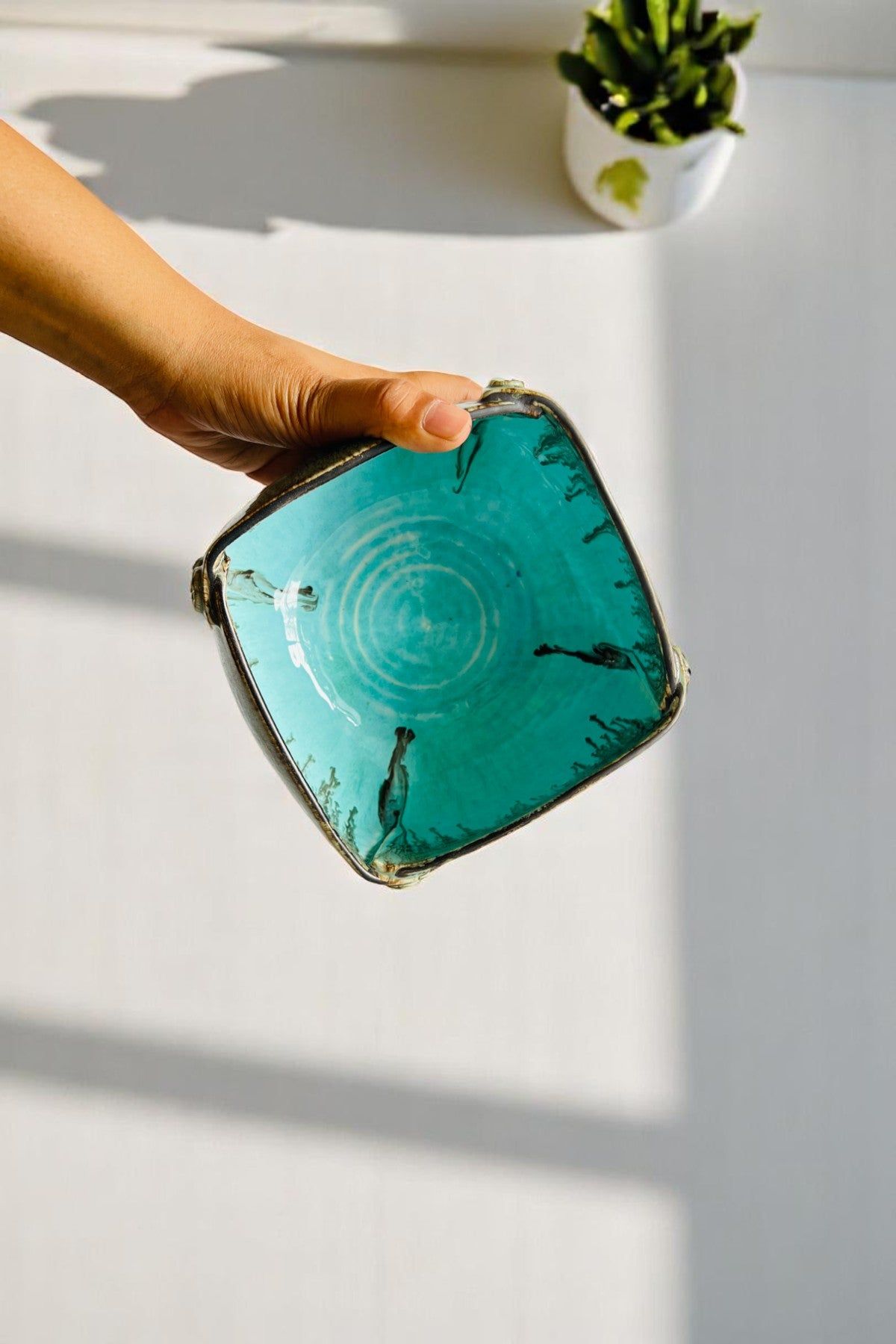 Buttoned Up Blue Serving Bowl